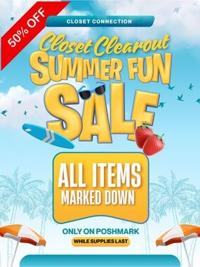 50% off entire closet Summer Fun Sale